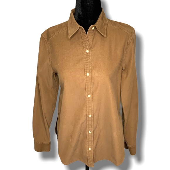 Aritzia Tops - WILFRED FREE BROWN CORDUROY BUTTON DOWN SHIRT XS